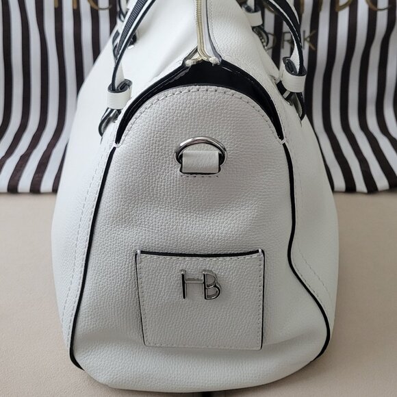 s-l400.jpg Henri Bendel Spruce Street Satchel Racing Stripe